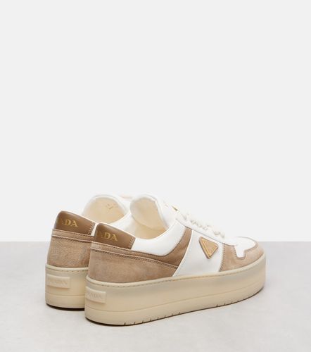 Downtown Bold leather platform sneakers - Prada - Modalova