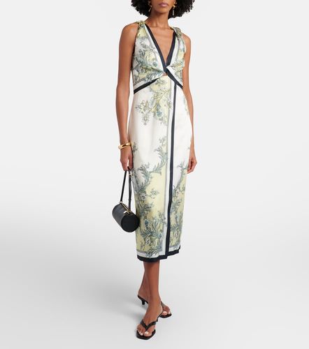 Abito midi Kaliza in twill con stampa floreale - Veronica Beard - Modalova
