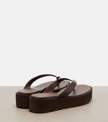 Leather platform thong sandals - Gianvito Rossi - Modalova