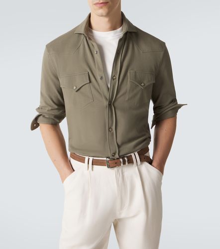 Giacca camicia in cotone - Brunello Cucinelli - Modalova