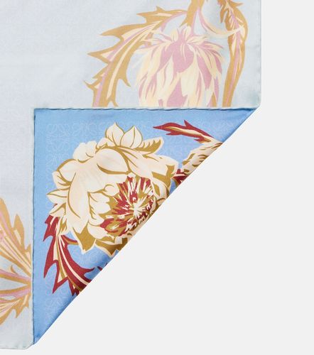 Sciarpa in twill di seta con stampa - Loewe - Modalova