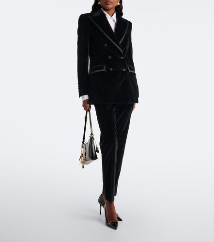 Blazer de terciopelo en mezcla de algodón y seda - Dolce&Gabbana - Modalova