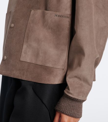 Jacke aus Veloursleder mit Strick - JW Anderson - Modalova