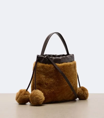 Drawstring Mini shearling top-handle bag - Jimmy Choo - Modalova