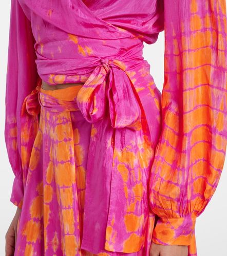 Tie-dye silk wrap top - Anna Kosturova - Modalova