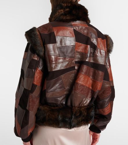 Chloé Bomber in pelle con shearling - Chloe - Modalova