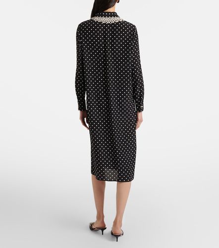 Abito chemisier in seta con pizzo a pois - Valentino Garavani - Modalova