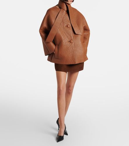 Prada Giacca in pelle con sciarpa - Prada - Modalova