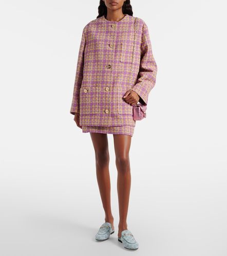 Checked cotton-blend tweed jacket - Gucci - Modalova
