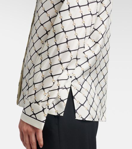 Camisa Horsebit de sarga de seda - Gucci - Modalova