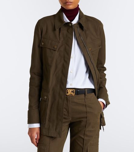 Giacca in misto cotone con cintura - Burberry - Modalova