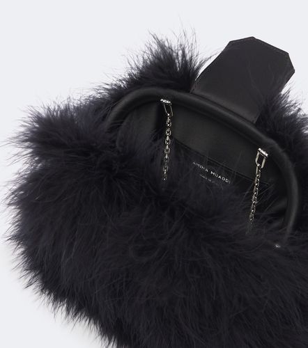 Camelia embellished feather clutch - Amina Muaddi - Modalova