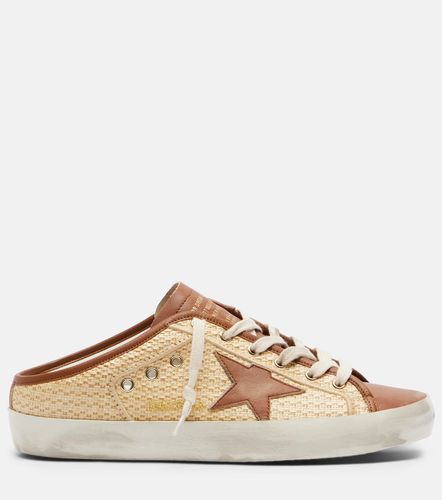 Super-Star raffia and leather mules - Golden Goose - Modalova