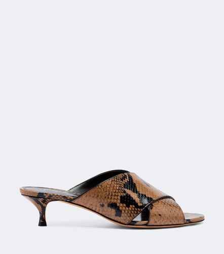 Luca snake-effect leather mules - Le Monde Beryl - Modalova