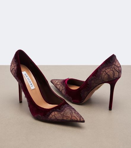 Salones Meadow de terciopelo con encaje - Aquazzura - Modalova