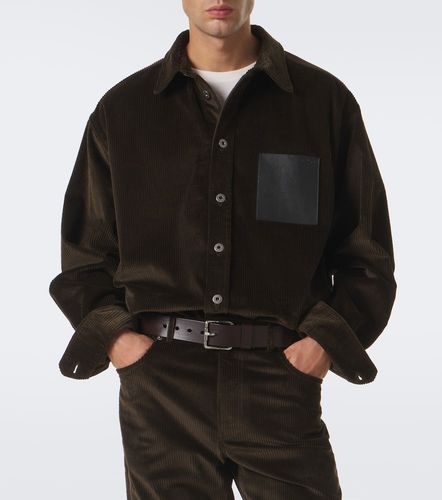 Camisa de pana de algodón con piel - Loewe - Modalova