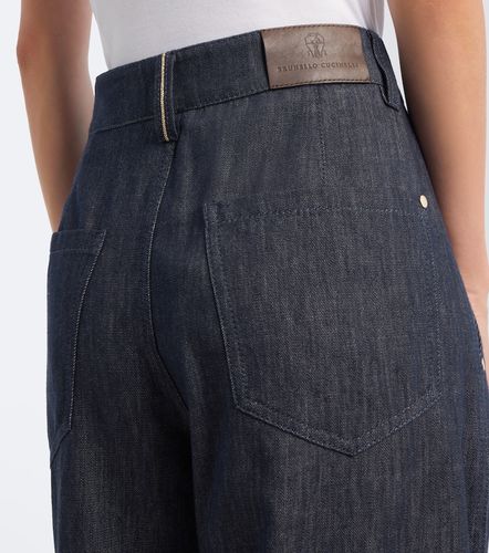 Jeans a gamba larga con monile - Brunello Cucinelli - Modalova