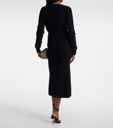 Cable-knit wool midi skirt - Alessandra Rich - Modalova