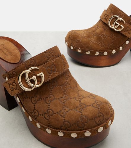 Gucci Double G GG suede clogs - Gucci - Modalova