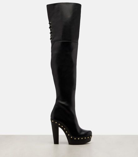 Lola studded leather over-the-knee boots - Chloe - Modalova