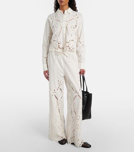 Pantaloni Daisy in cotone e lino a gamba larga - Veronica Beard - Modalova
