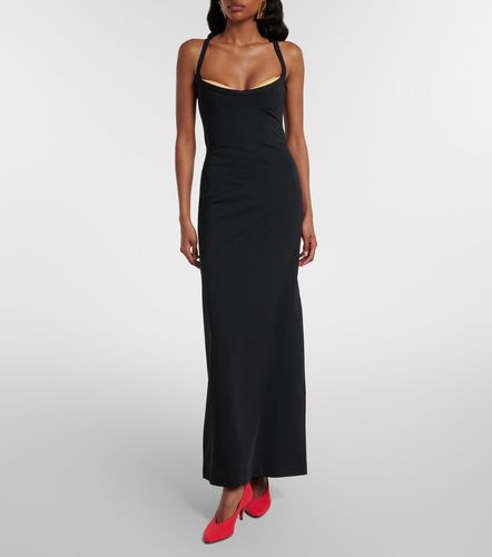 Abito lungo bustier in jersey - Versace - Modalova