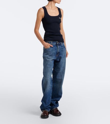 Miu Miu Tank top in cotone a coste - Miu Miu - Modalova