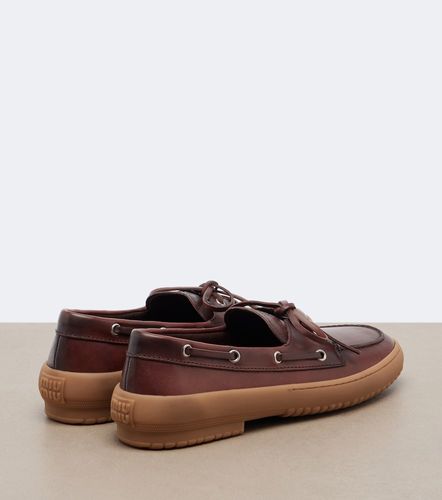 Miu Miu Segelschuhe aus Leder - Miu Miu - Modalova