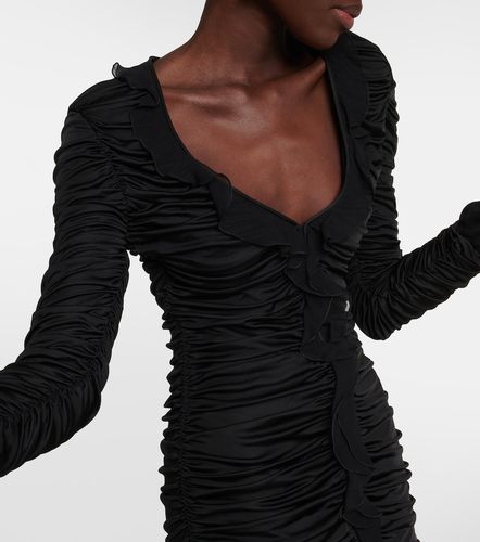 Miniabito con riches e scollo a V - Blumarine - Modalova
