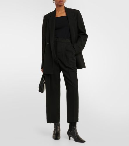 High-rise cropped straight pants - Toteme - Modalova