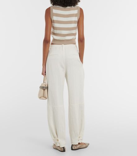 Pantaloni in misto cotone e lino - Brunello Cucinelli - Modalova