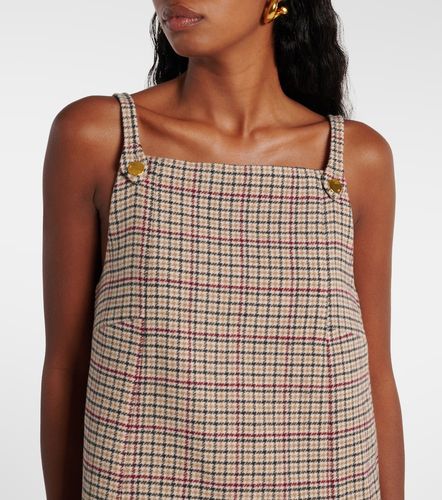Ganni Checked wool-blend minidress - Ganni - Modalova