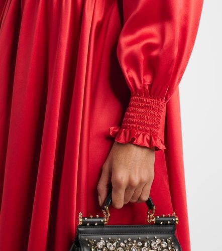 Abito chemisier in satin di seta - Dolce&Gabbana - Modalova