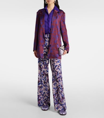 Croc-effect leather loafers - Dries Van Noten - Modalova