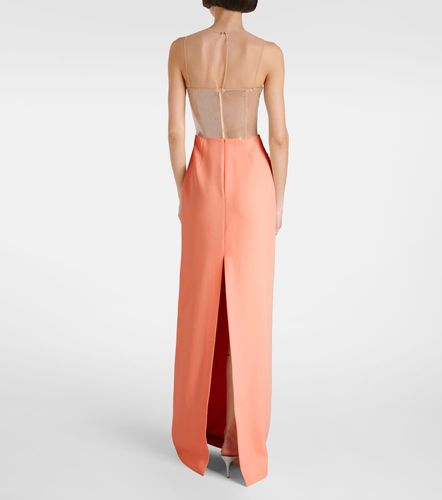 Sequined cady and mesh corset gown - David Koma - Modalova