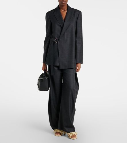 Prince of Wales check wool wrap blazer - Loewe - Modalova