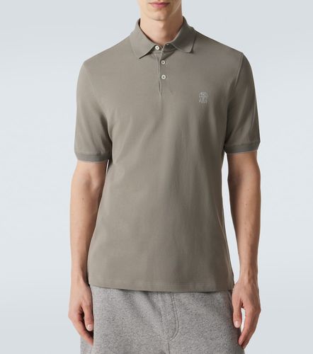 Polo de piqué de algodón - Brunello Cucinelli - Modalova