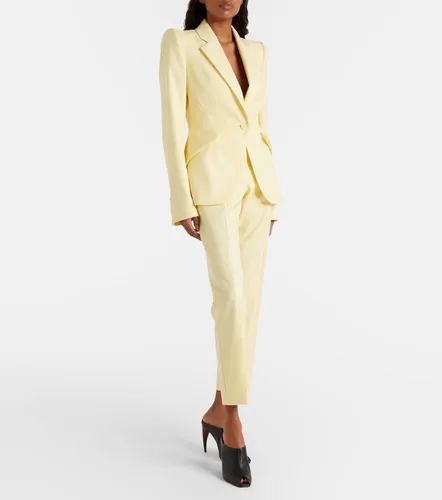 Gerade Cropped-Hose aus Woll-Gabardine - McQueen - Modalova