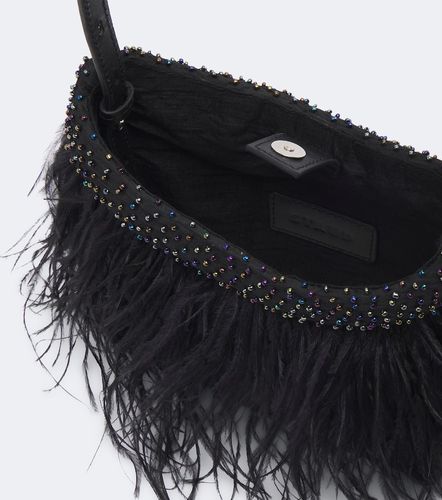 Winslow feather-trimmed shoulder bag - Staud - Modalova