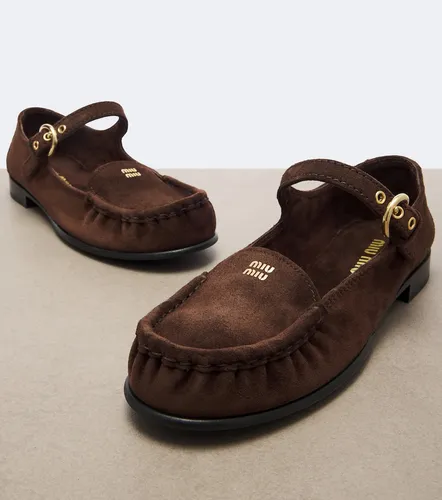 Miu Miu Suede Mary Jane flats - Miu Miu - Modalova