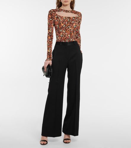Top con stampa floreale e cut-out - Victoria Beckham - Modalova