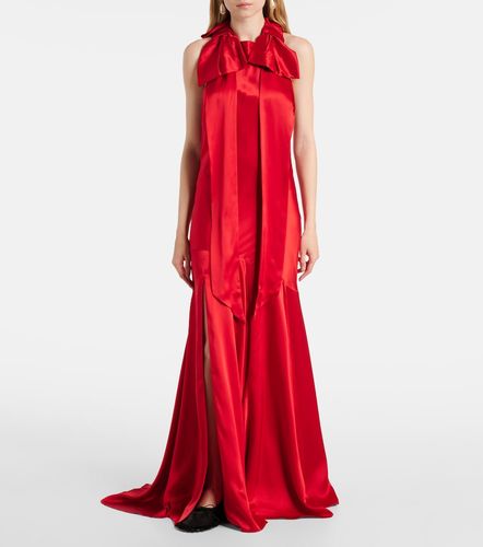 Abito lungo in raso di seta con fiocco - Simone Rocha - Modalova