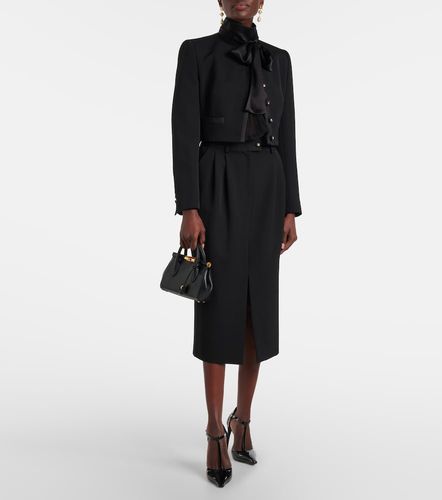 Giacca cropped in misto lana - Dolce&Gabbana - Modalova