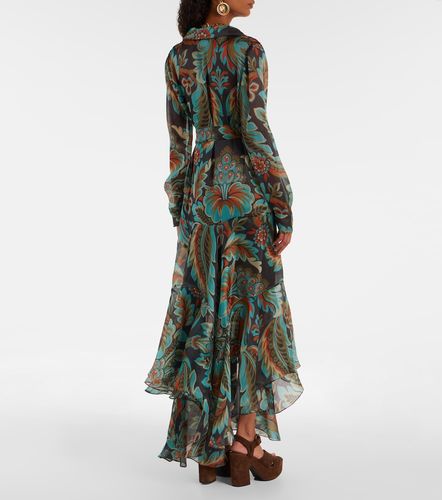 Etro Abito lungo in seta con stampa - Etro - Modalova