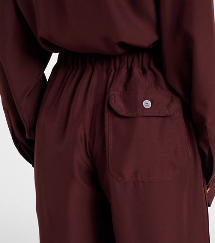 Loewe Pleated silk straight pants - Loewe - Modalova