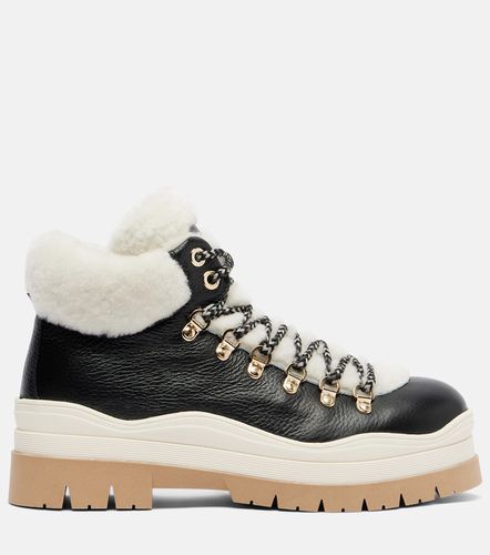 Arosa shearling-lined leather lace-up boots - Bogner - Modalova