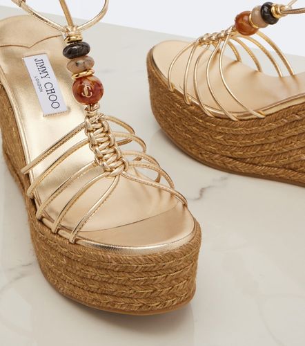 Lemi embellished leather wedge sandals - Jimmy Choo - Modalova