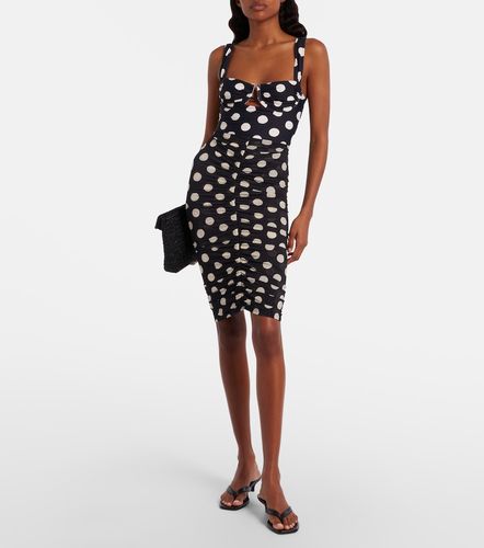 Polka-dot ruched mesh midi skirt - Montce - Modalova