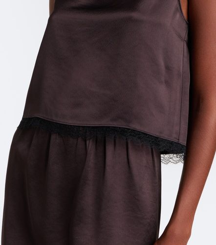Top cropped Barb in satin con pizzo - Leset - Modalova