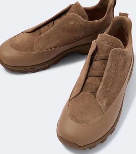 Sneakers Triple Stitch Monte in suede - Zegna - Modalova